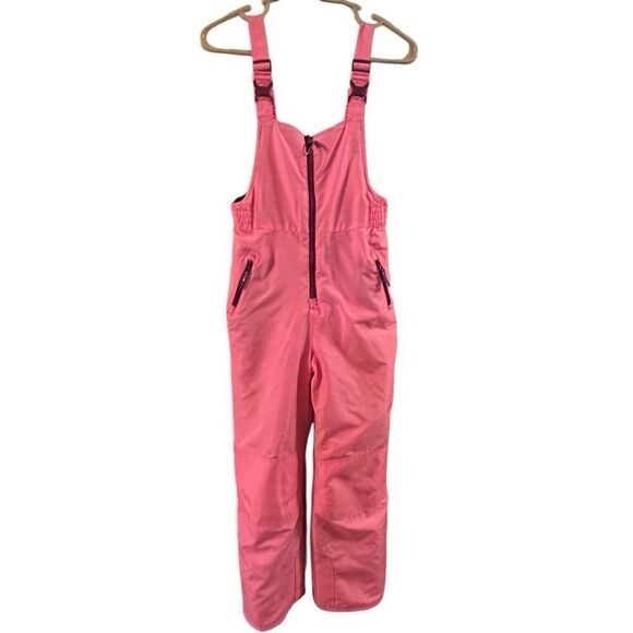 C9 Champion Girls Pink Snow Ski Bibs Overalls Snow Suit Pants Large (10-12) - Picture 1 of 3